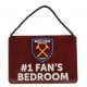 West Ham United FC Bedroom Sign No1 Fan