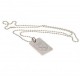 West Ham United FC Silver Plated Dog Tag & Chain