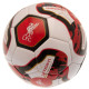 Close-up: Club Crest on Red Soccer Ball