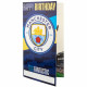 Close-up of Manchester City FC Personalised Birthday Card Detail
