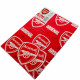 Gunners-themed wrapping paper with Arsenal FC branding and text