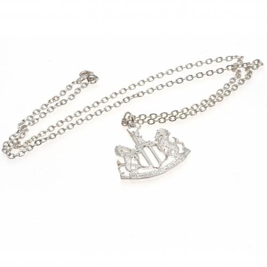 Newcastle United FC Silver Plated Pendant & Chain