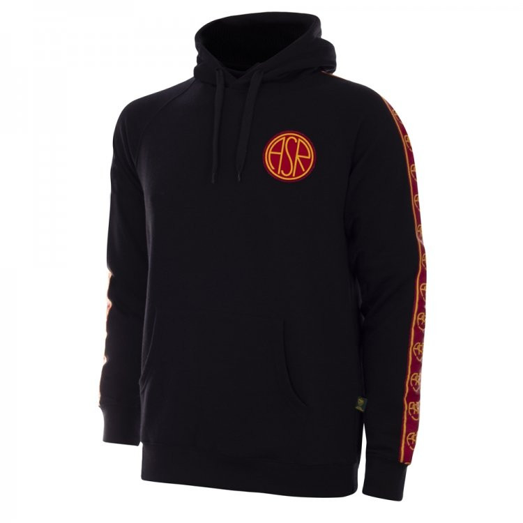 AS Roma Black Taper Hooded Sweater