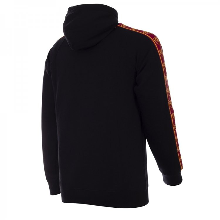 AS Roma Black Taper Hooded Sweater