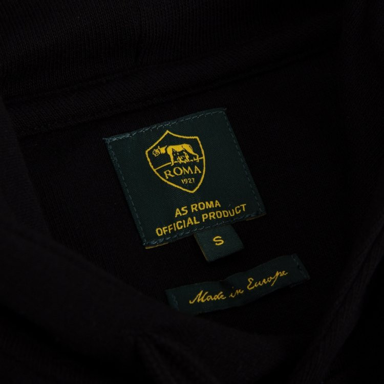 AS Roma Black Taper Hooded Sweater