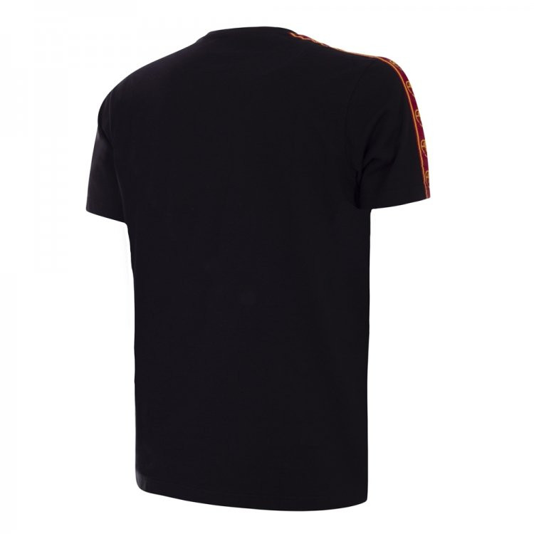 AS Roma Black Taper T-Shirt