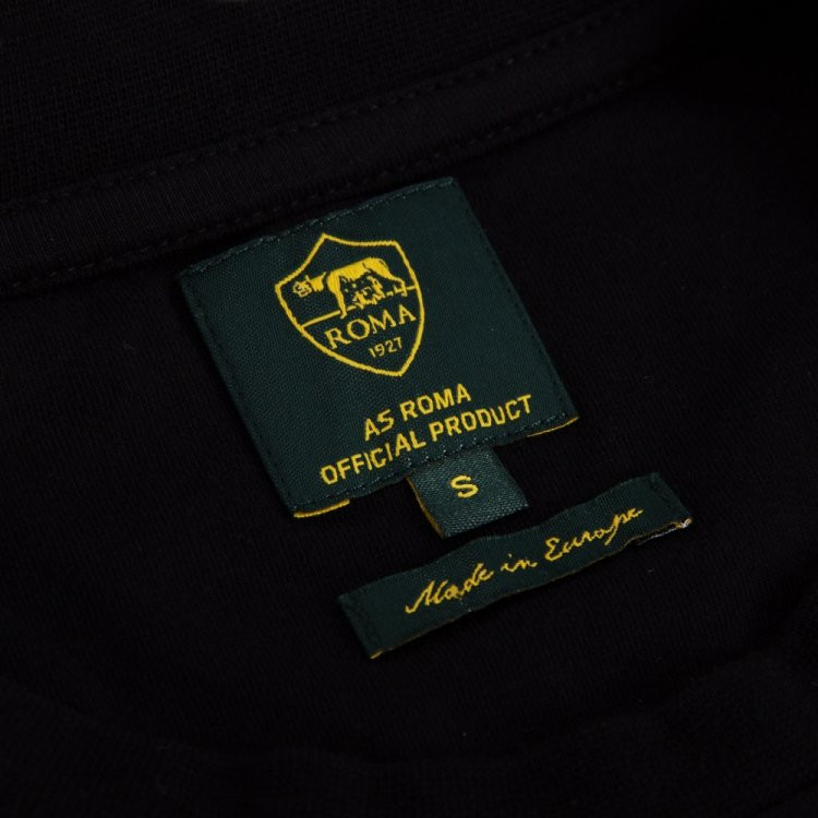 AS Roma Black Taper T-Shirt