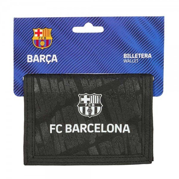 FC Barcelona Wallet - Black-silver