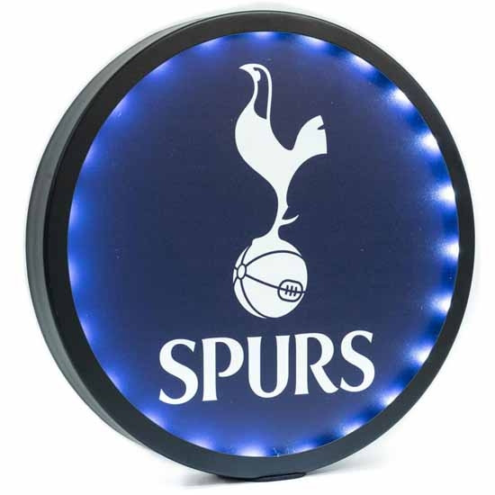 Tottenham Hotspur FC Metal LED Logo Sign - Front View