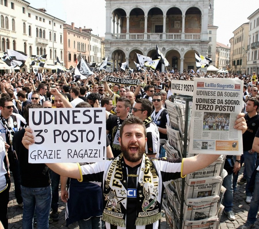 Udinese scarf - bianco-neri - forza udine