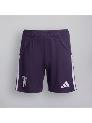 man utd home shorts - youth