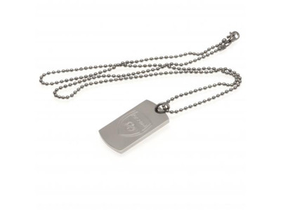 Arsenal FC Engraved Crest Dog Tag & Chain