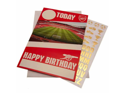 Arsenal FC Birthday Card With Stickers