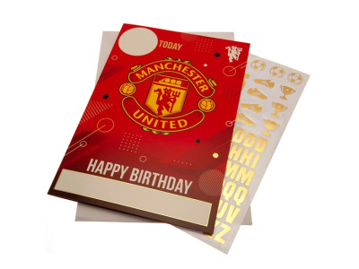 Manchester United FC Birthday Card With Stickers