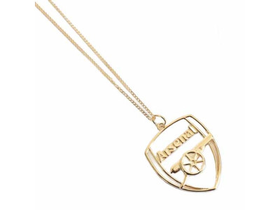 Arsenal FC 18ct Gold Plated on Silver Crest Pendant & Chain
