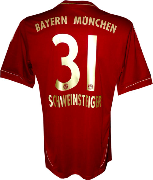 FC Bayern home jersey 11-12 + Schweinsteiger 31 printing