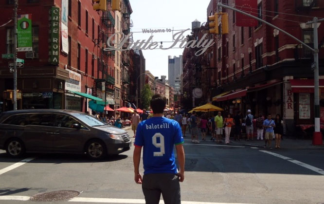 The Italian Confed jersey 2013 meets Little Italy 